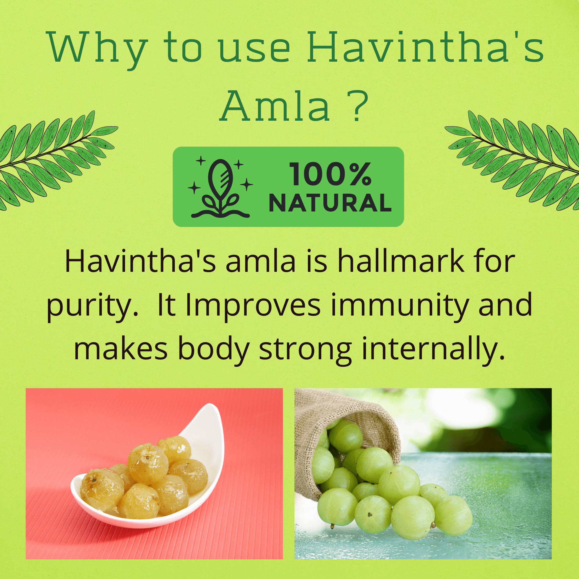Havintha Natural Amla (Raw form) (227 g)