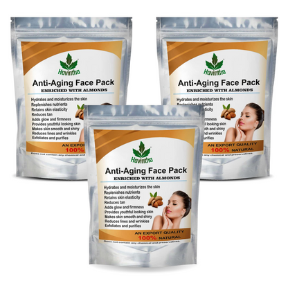 Havintha Anti-Aging Face Pack Enriched with Almonds for Skin Moisturizing, Smooth, Shiny - 227g