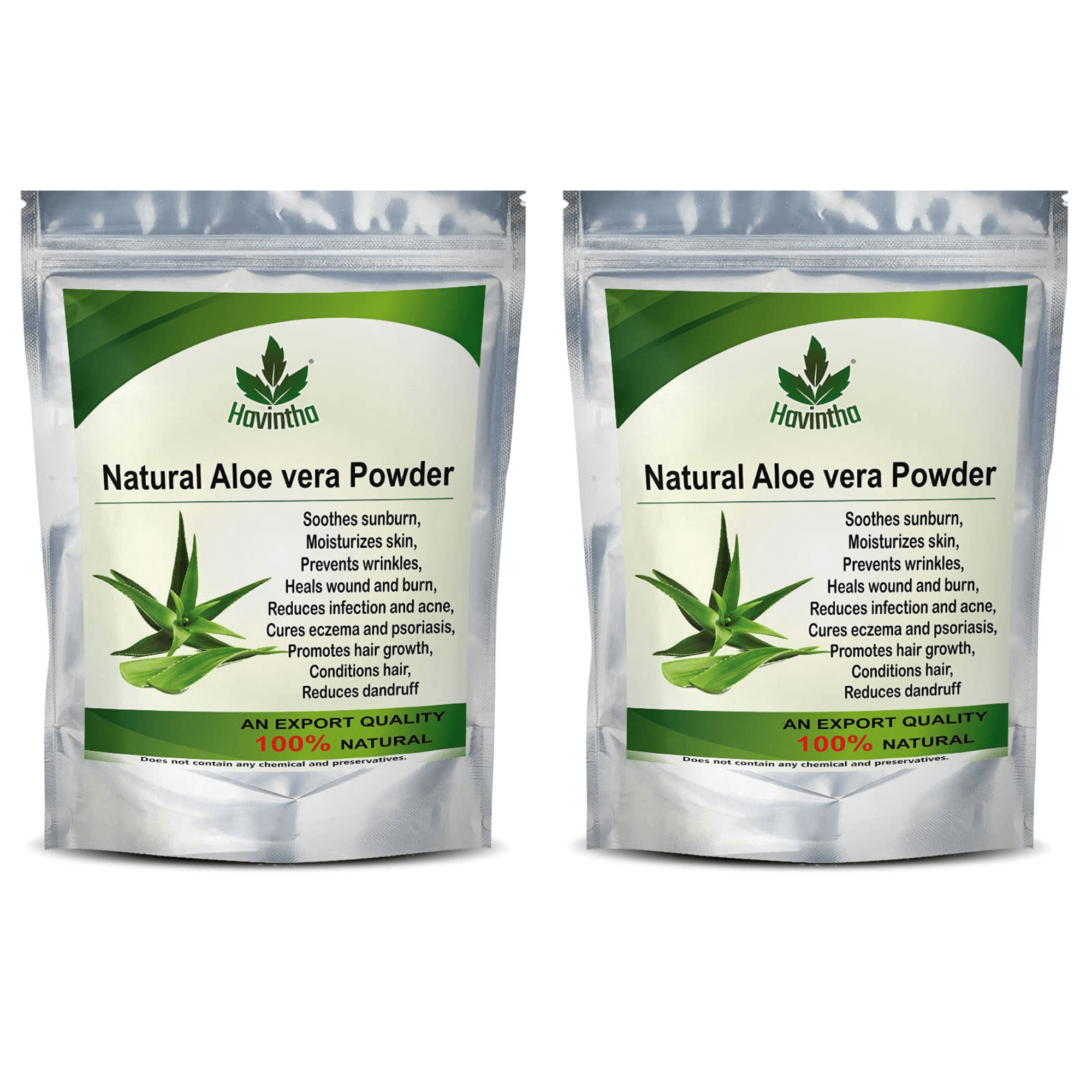 Havintha Natural Aloevera Powder for Hair Growth, Face Wash - 227 grams