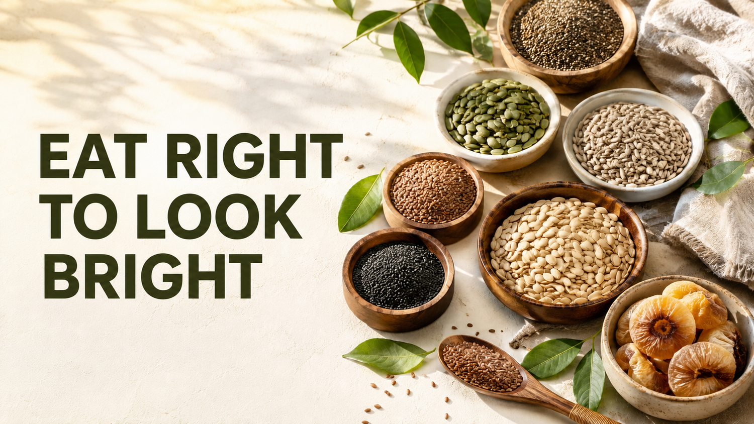 EAT RIGHT TO LOOK BRIGHT!