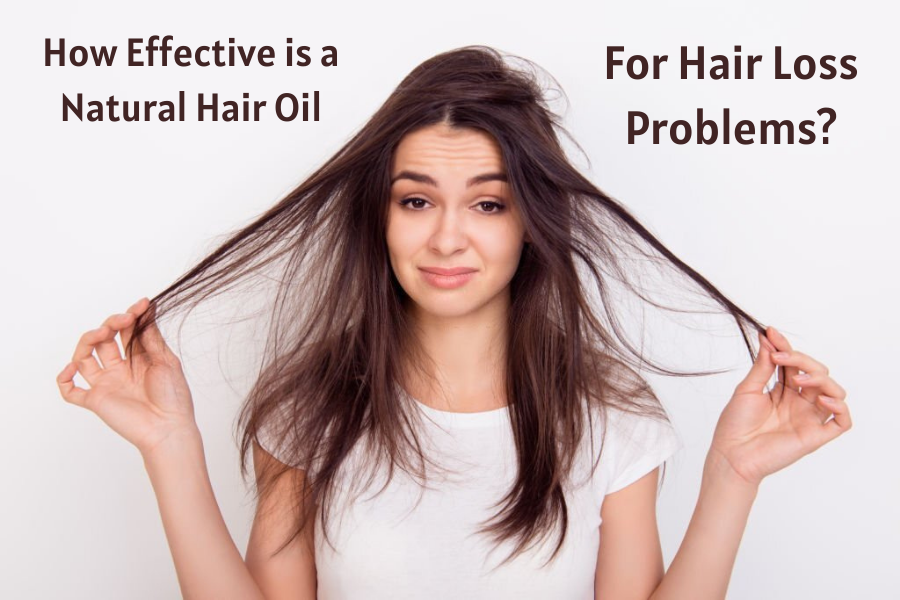 How effective is a natural hair oil for hair loss problems?