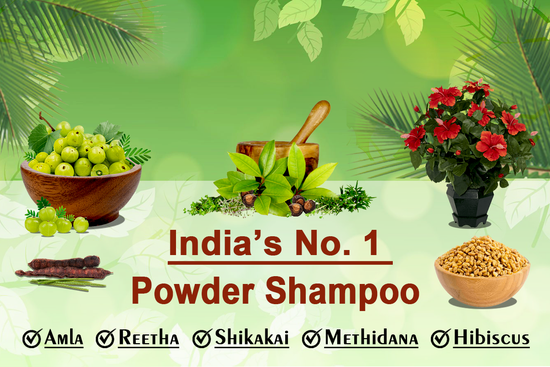 India's No. 1 Amla Reetha Shikakai Methidana & Hibiscus Shampoo (Powder)