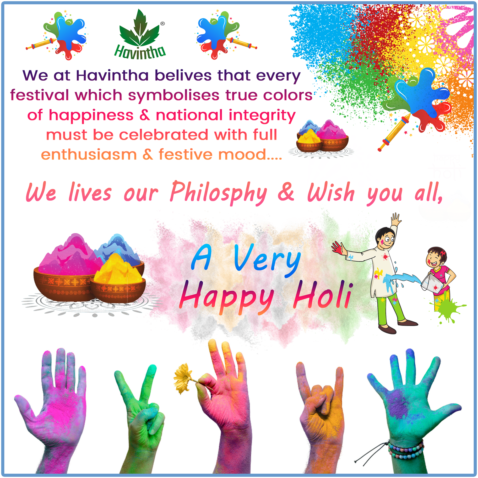 Make This Holi Natural with Organic Colors - Havintha