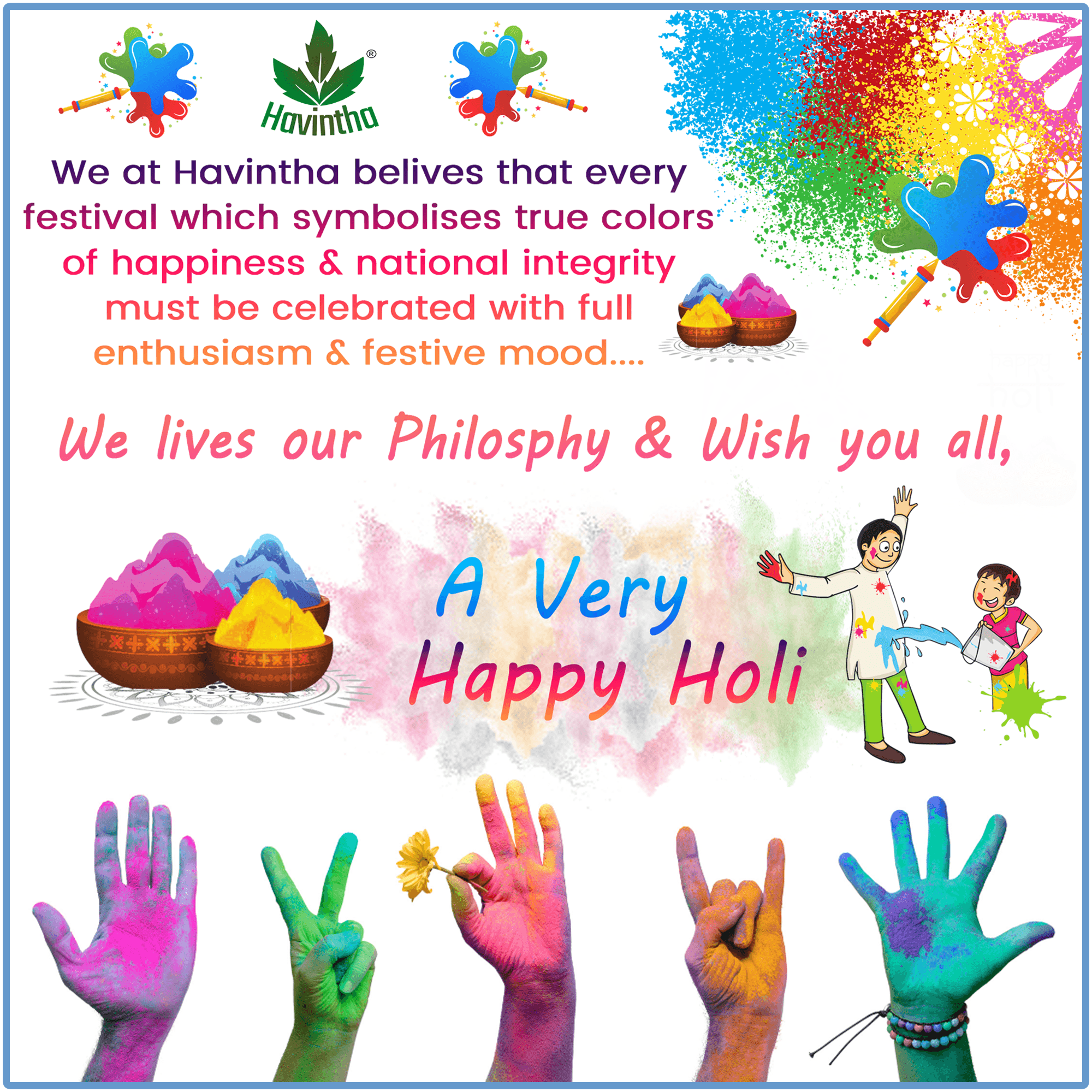 Make This Holi Natural with Organic Colors - Havintha - Havintha