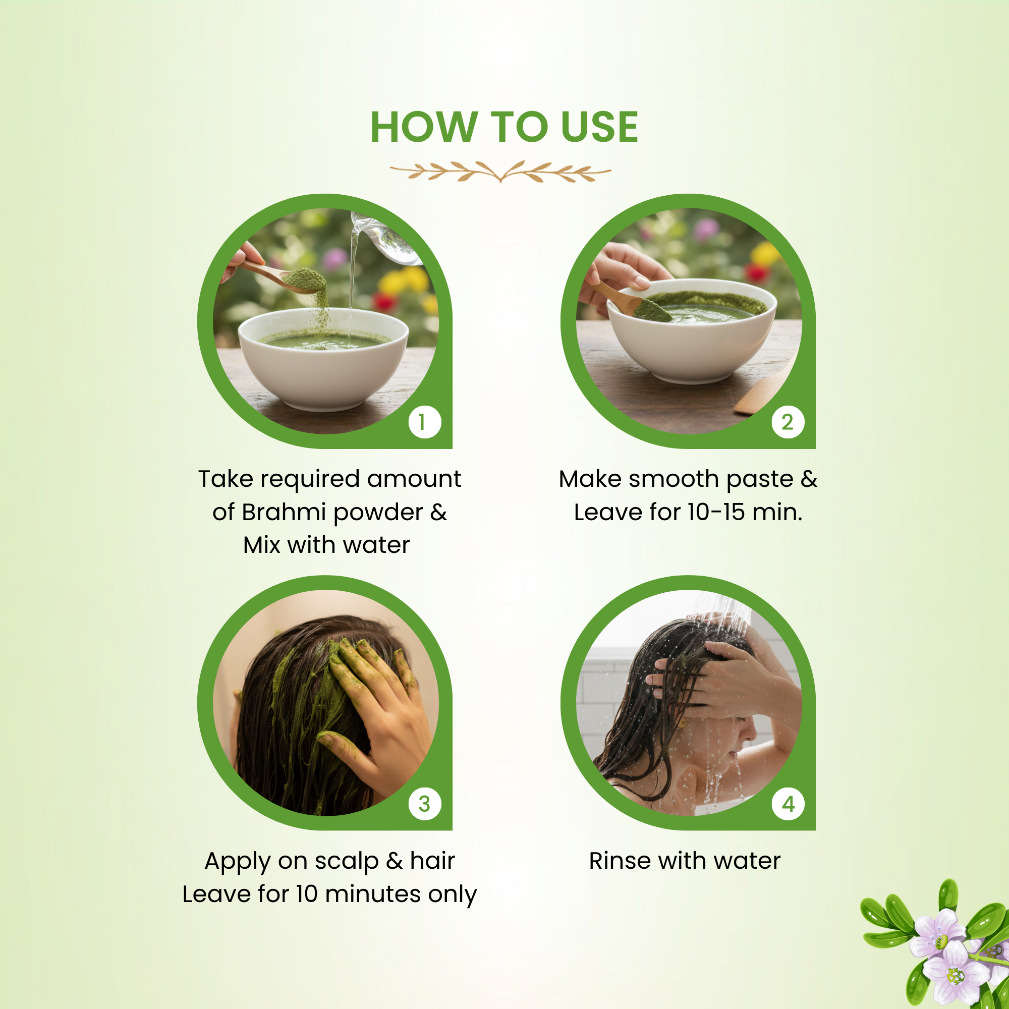 Havintha Natural Brahmi Powder for hair growth and Scalp Treatment- 250 gram