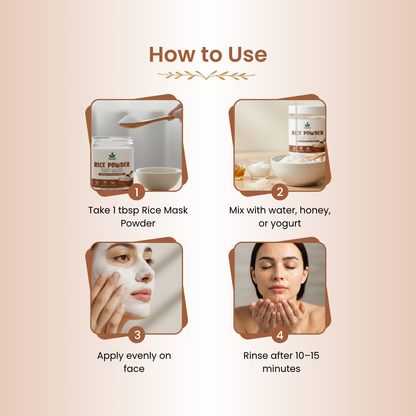 Havintha Rice Powder Mask 100g | Natural Brightening Face Pack | Skin Glow &amp; Radiance Care