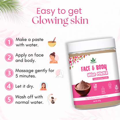 Havintha Natural Face and Body Ubtan Powder for All Skin Types (For Men and Women) - 227 gm