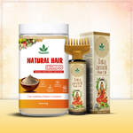 Natural Hair Shampoo (500g) for Scalp Clean & Hair Growth | Jata Amrit Hair Oil (100ml) for Nourishment & Shine | For Men & Women