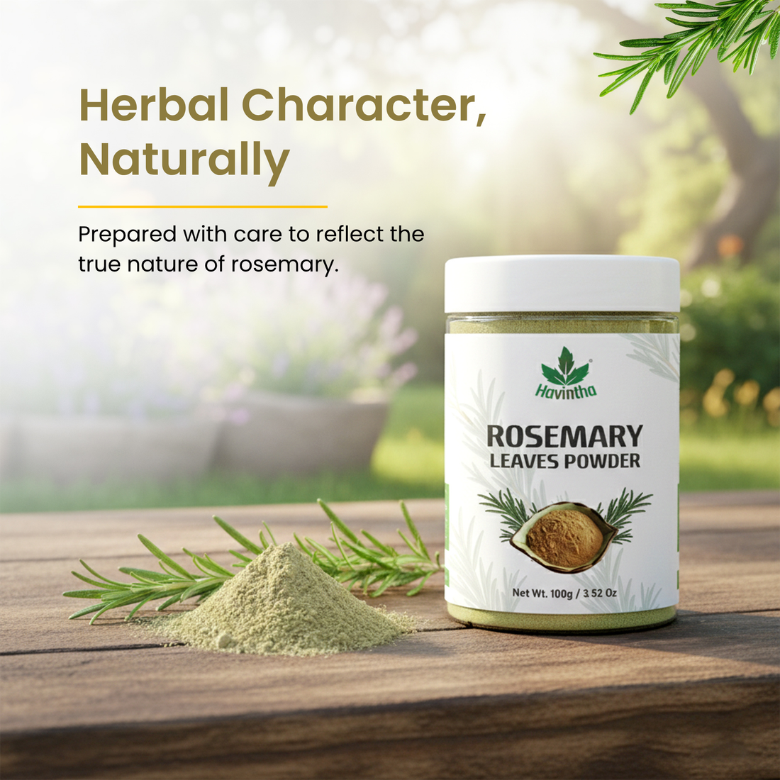 Havintha Natural Rosemary Powder For Shiny Hair|Rosemary powder for hair growth| Men &amp; Women - 100gm