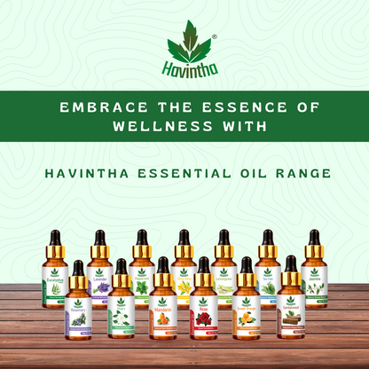 Havintha Lemongrass Essential Oil for Skin Health and Stress Reliever - Pure and Organic Product - 15 ml.