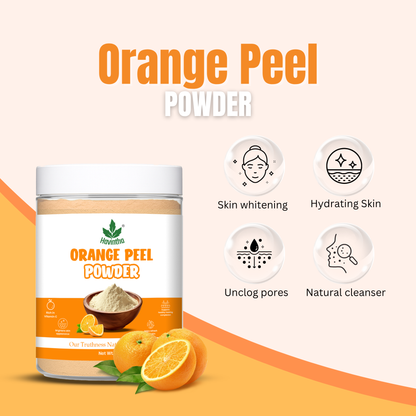 Havintha Orange Peel Powder for Face Whitening, Citrus aurantium (Santra Chilka) Pure - 227g