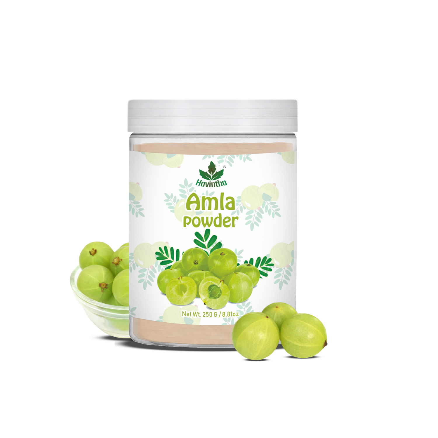 Havintha Natural Amla Powder | 250 Grams (JAR)