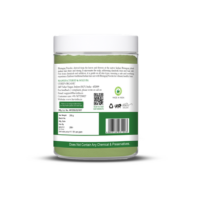 Bhringraj Powder For Hair Growth Split Ends Nourishment Dandruff Moisturising - 250 Grams