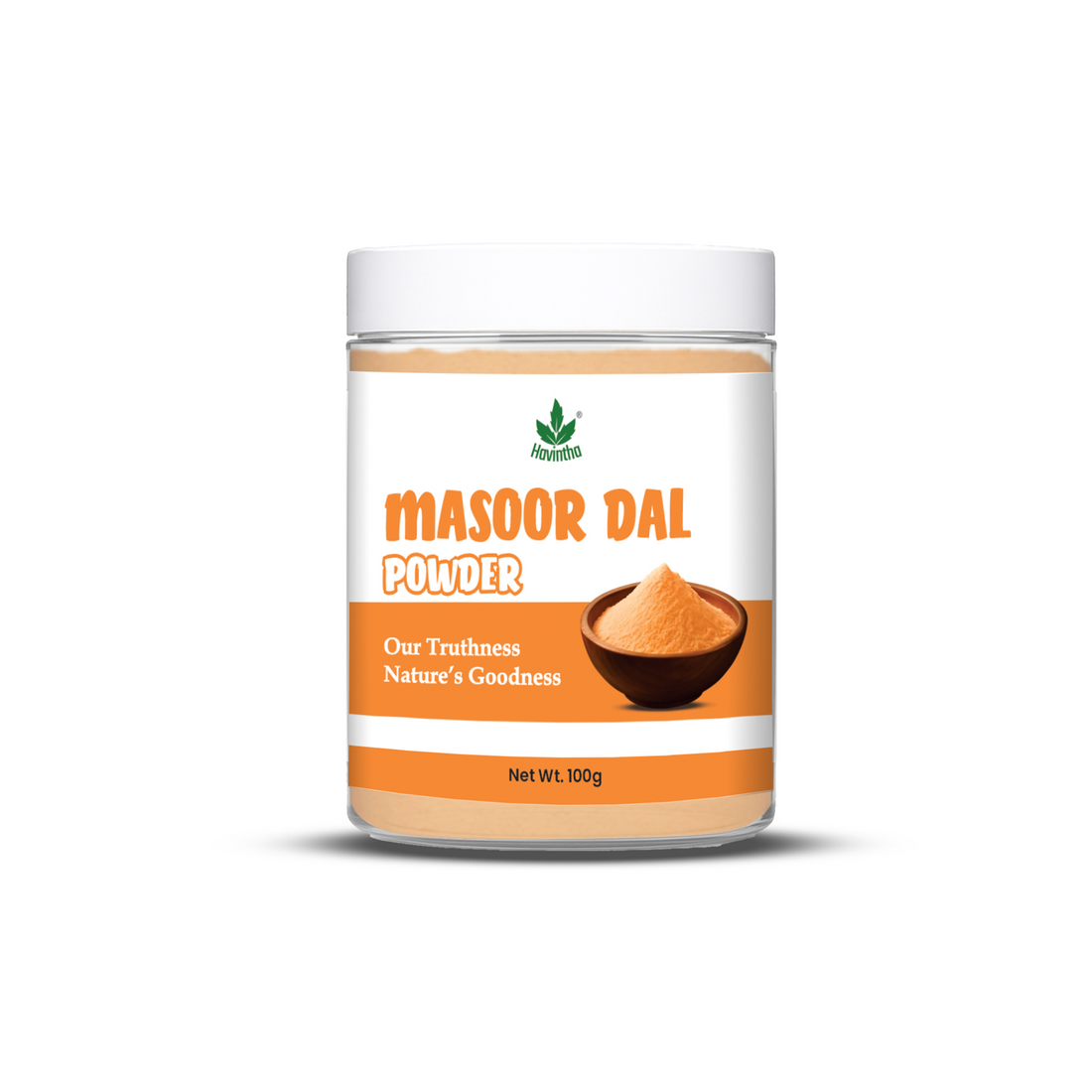 Havintha Masoor Dal Powder | For Glowing Skin | Good For All Skin Type | 100 Grams (JAR)