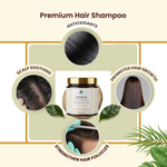 Havintha Premium Herbal Hair Shampoo 200g | Anti Hair Fall & Anti Dandruff | Sulfate-Free Foaming Shampoo with Shikakai, Aloe Vera, Methi & Spirulina for Strong, Thick & Healthy Hair