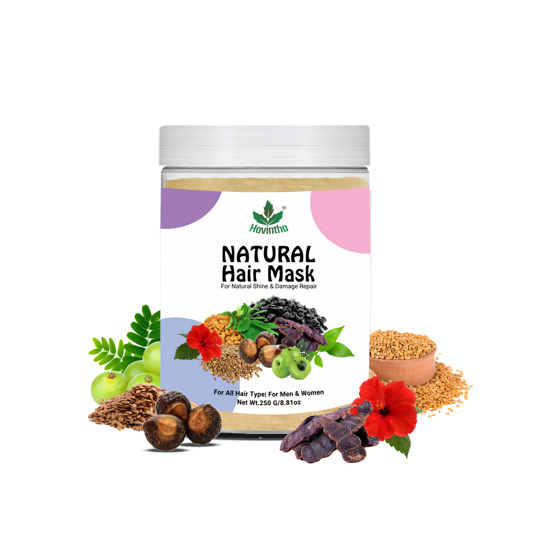 Havintha hair mask for reducing hair fall split ends | Lustre | shining | nourishment 250grams
