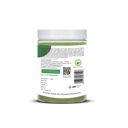 Havintha Natural Henna Mehndi powder | Natural Hair Colour | For All Types Hair | 250 Grams (JAR)