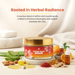 Havintha Natural Saffron Face Cream for Glow & Radiance | Brightening, Dark Spot Reduction & Even Skin Tone | Herbal Moisturizing Cream (50g)