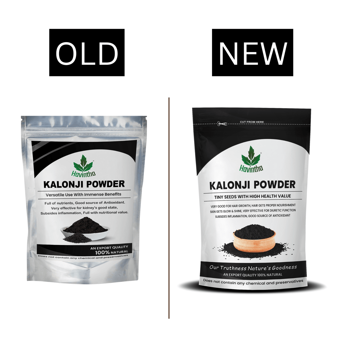 Havintha kalonji powder for managing sugar levels hair growth split ends skin health - 227 grams