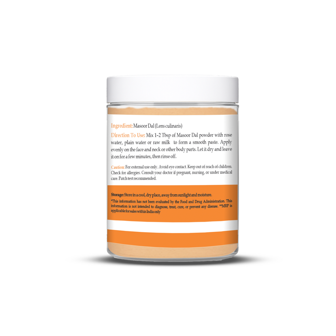 Havintha Masoor Dal Powder | For Glowing Skin | Good For All Skin Type | 100 Grams (JAR)