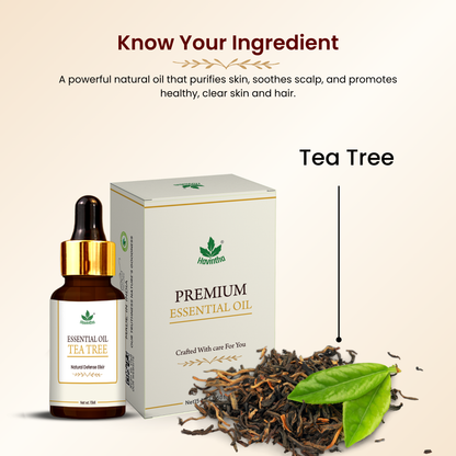 Havintha Natural Tea Tree Essential Oil 15ml | Aromatherapy Oil for Healthy-Looking Skin &amp; Hair Care