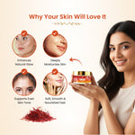 Havintha Natural Saffron Face Cream for Glow & Radiance | Brightening, Dark Spot Reduction & Even Skin Tone | Herbal Moisturizing Cream (50g)