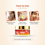 Havintha Natural Saffron Face Cream for Glow & Radiance | Brightening, Dark Spot Reduction & Even Skin Tone | Herbal Moisturizing Cream (50g)
