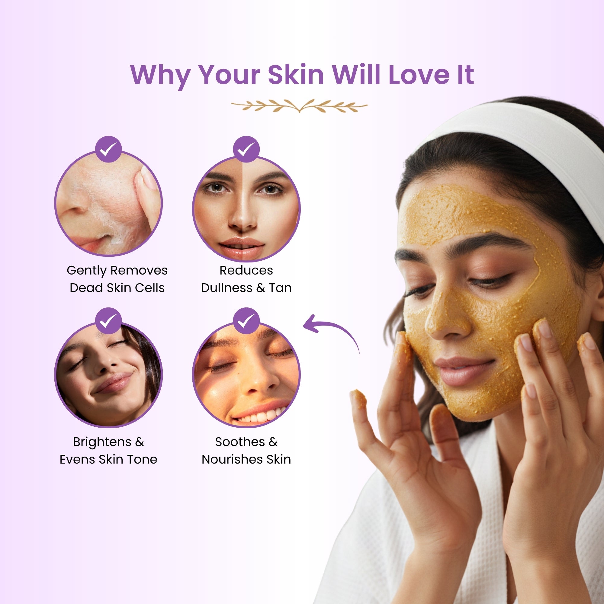 Havintha Natural Kumkumadi Glowing Skin Scrub Powder – Herbal Formulation | Brightening &amp; Revitalizing Face Scrub | Helps Tan &amp; Dead Skin - Suitable for All Skin Types | For Men &amp; Women - 100gm