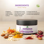 Havintha Natural Kumkumadi Glowing Skin Scrub Powder – Herbal Formulation | Brightening & Revitalizing Face Scrub | Helps Tan & Dead Skin - Suitable for All Skin Types | For Men & Women - 100gm