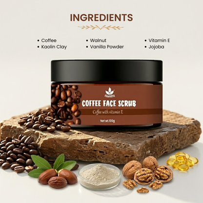 Havintha Coffee Face Scrub 100g – Natural Exfoliator for Glowing &amp; Radiant Skin
