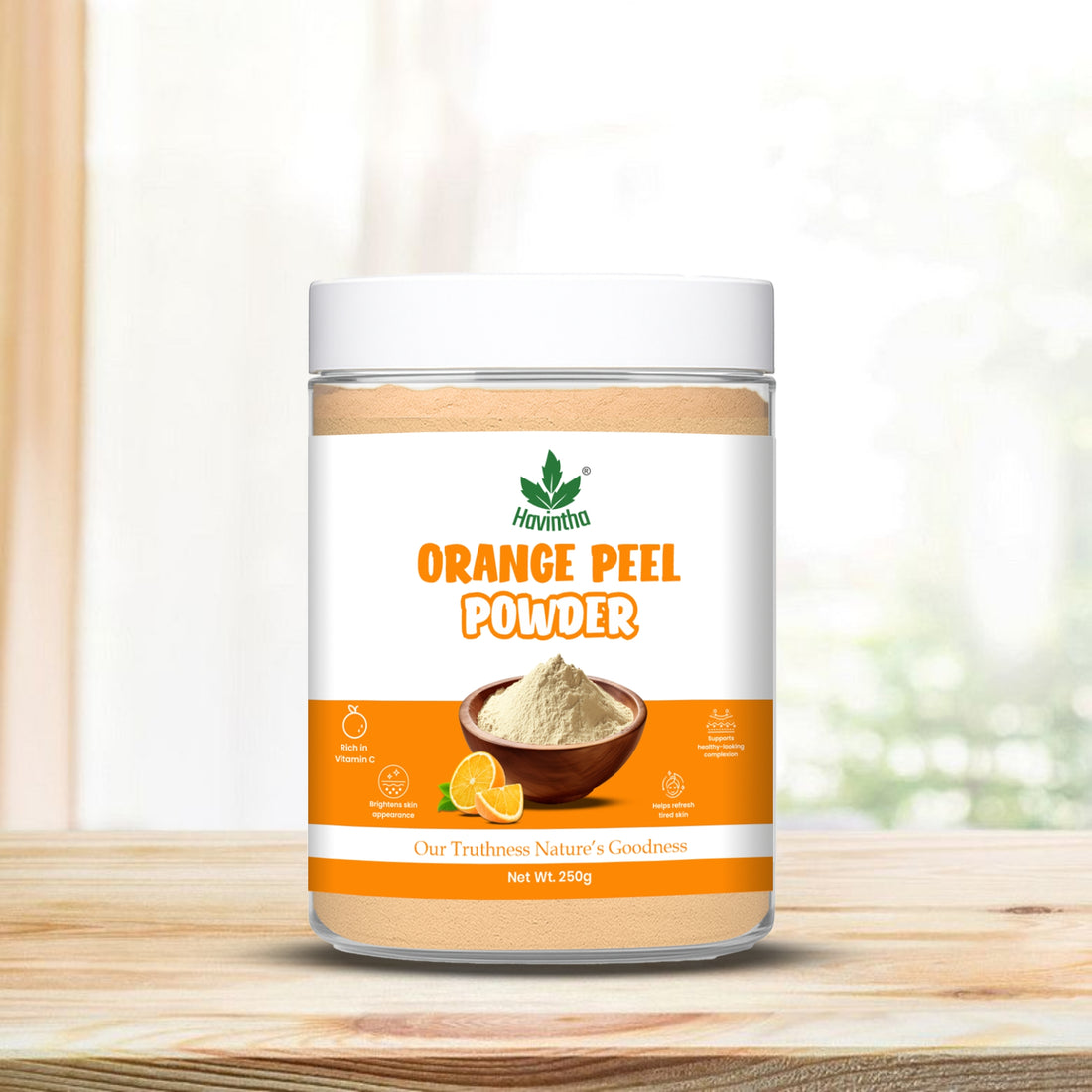 Havintha Orange Peel Powder 250g | Natural Orange Peel Face Pack | Skin Brightening Care