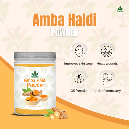 Havintha Natural Amba Haldi Powder for Face | For Bright Skin | Natural Face Care | 250 Grams (JAR)