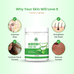 Havintha Natural Aloe Vera Gel (500gm) for Skin Moisturizing, Hair Conditioning & Sunburn | Gel for Face, Hair, Acne, Pimples, Dry Skin & Scalp Care | Soothing & Hydrating Aloe Gel for Glowing Skin