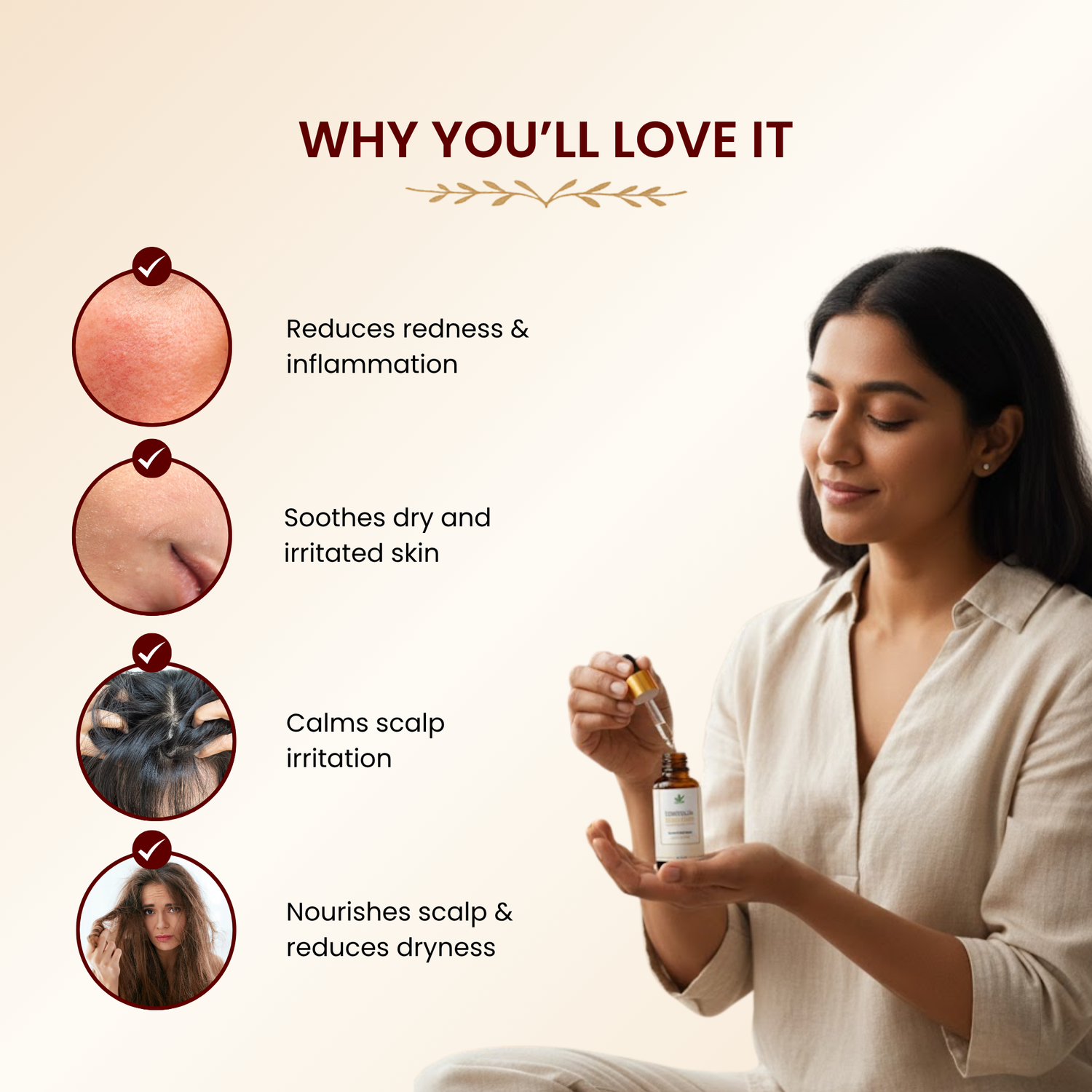 Havintha Sandalwood Essential Oil 15ml | Natural Sandalwood Aroma Oil | Hair &amp; Skin Care