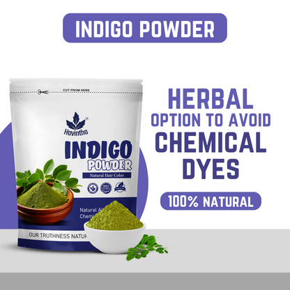 Natural Indigo Powder For Black Hair &amp; Beard - 200 Grams