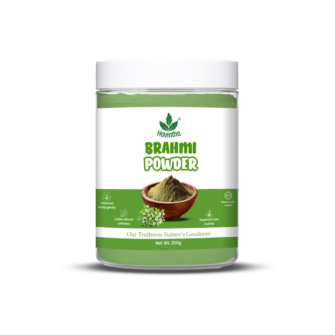 Havintha Brahmi Powder | For Good Health &amp; Haircare | 250 Grams (JAR)