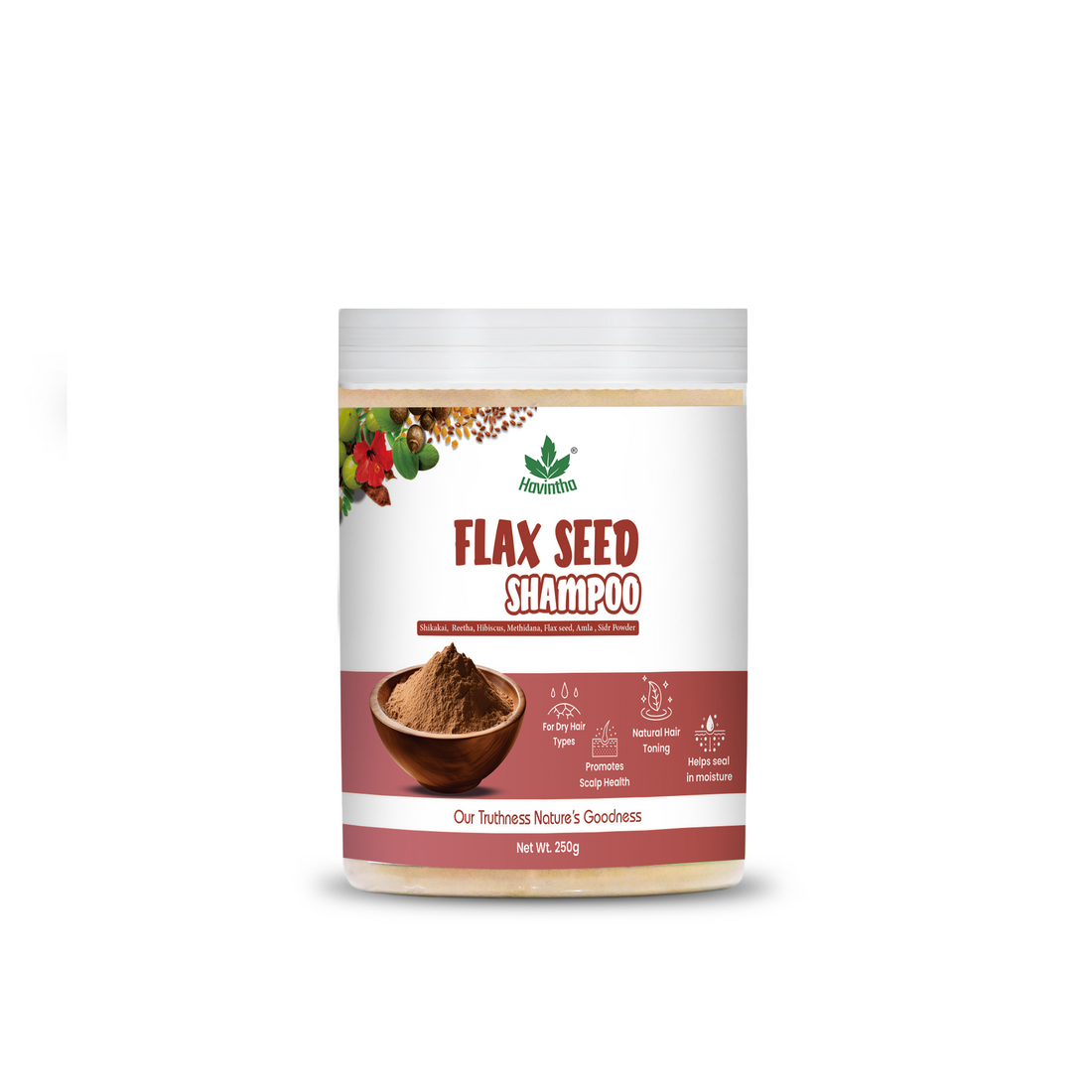 Natural Flaxseed Powder Shampoo | for Dry Hair | Men &amp; Women (227g)