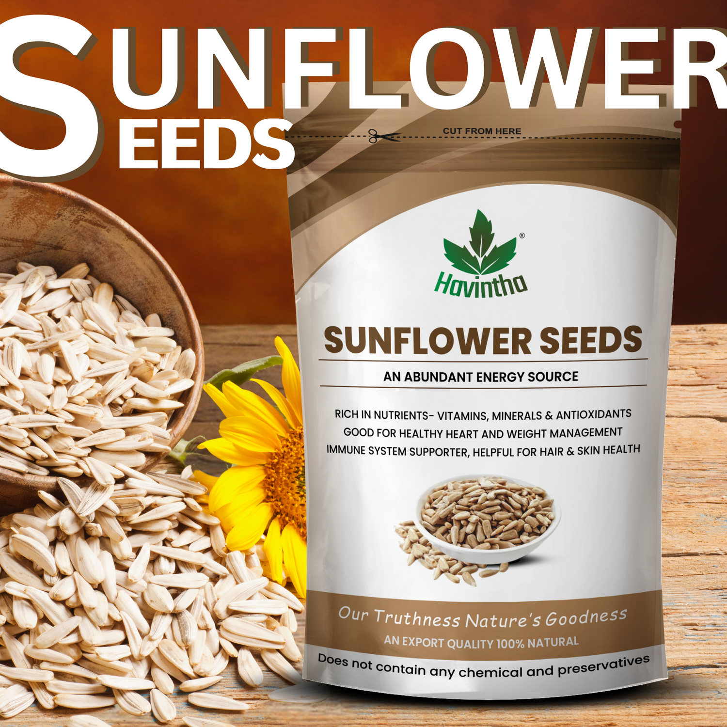 Havintha Natural Sunflower Seed - 227gm