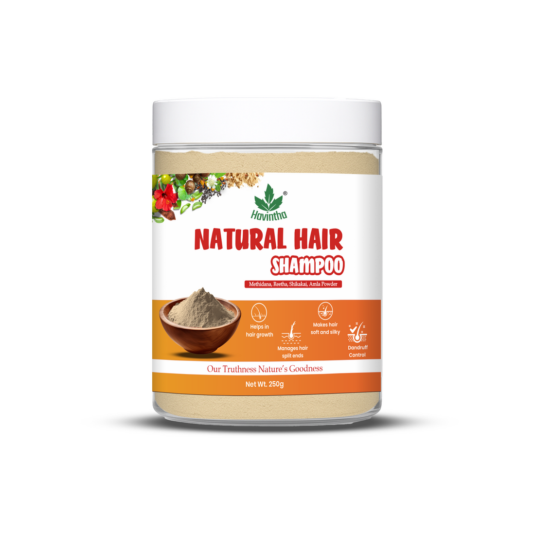 Natural Methidana Powder Shampoo | For Hair Growth &amp; Scalp Clean | Men &amp; Women