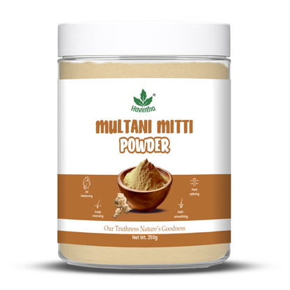 Havintha Natural Multani Mitti Powder | Natural Face Pack &amp; Skin Care | 250 Grams (JAR)