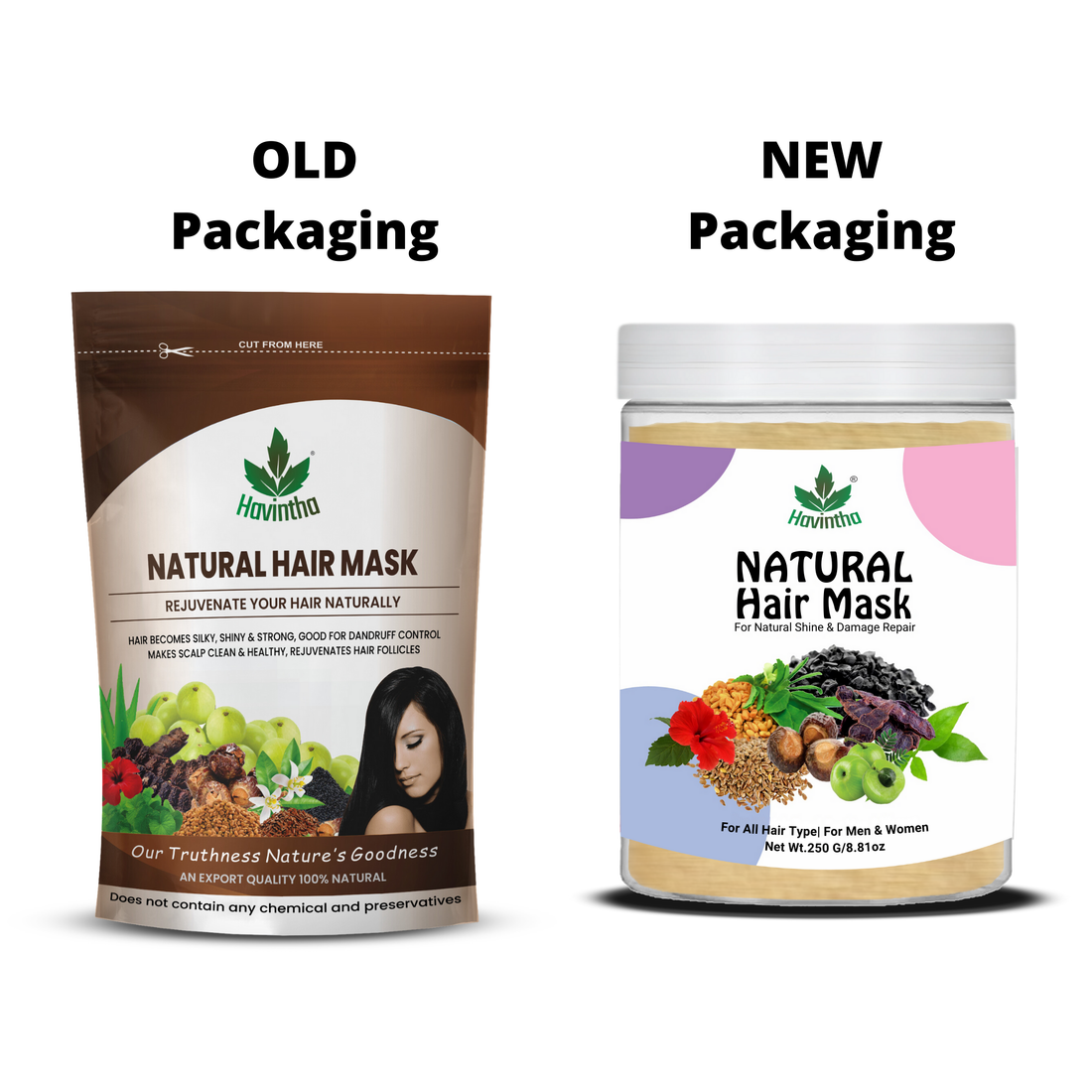 Havintha hair mask for reducing hair fall split ends | Lustre | shining | nourishment 250grams