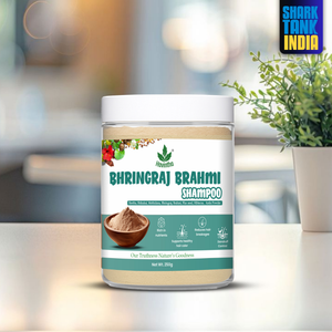 Natural Bhringraj and Brahmi Powder Shampoo | Fights Dandruff & Deeply Moisturizes Hair | Men & Women (250g)