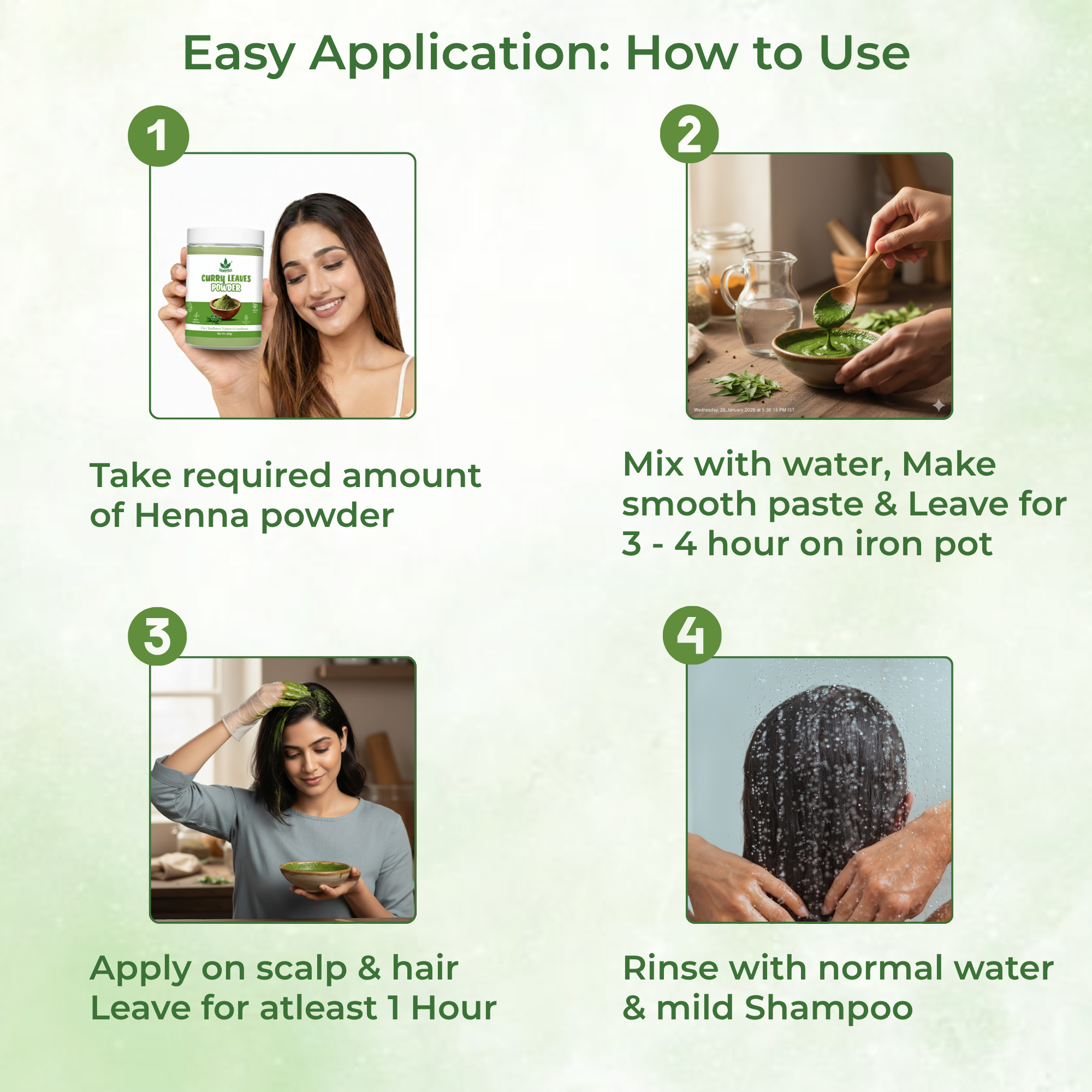 Havintha Curry Leaves Powder 100gm | Pure Murraya Koenigii Powder for Healthy Hair Growth &amp; Hair Strength