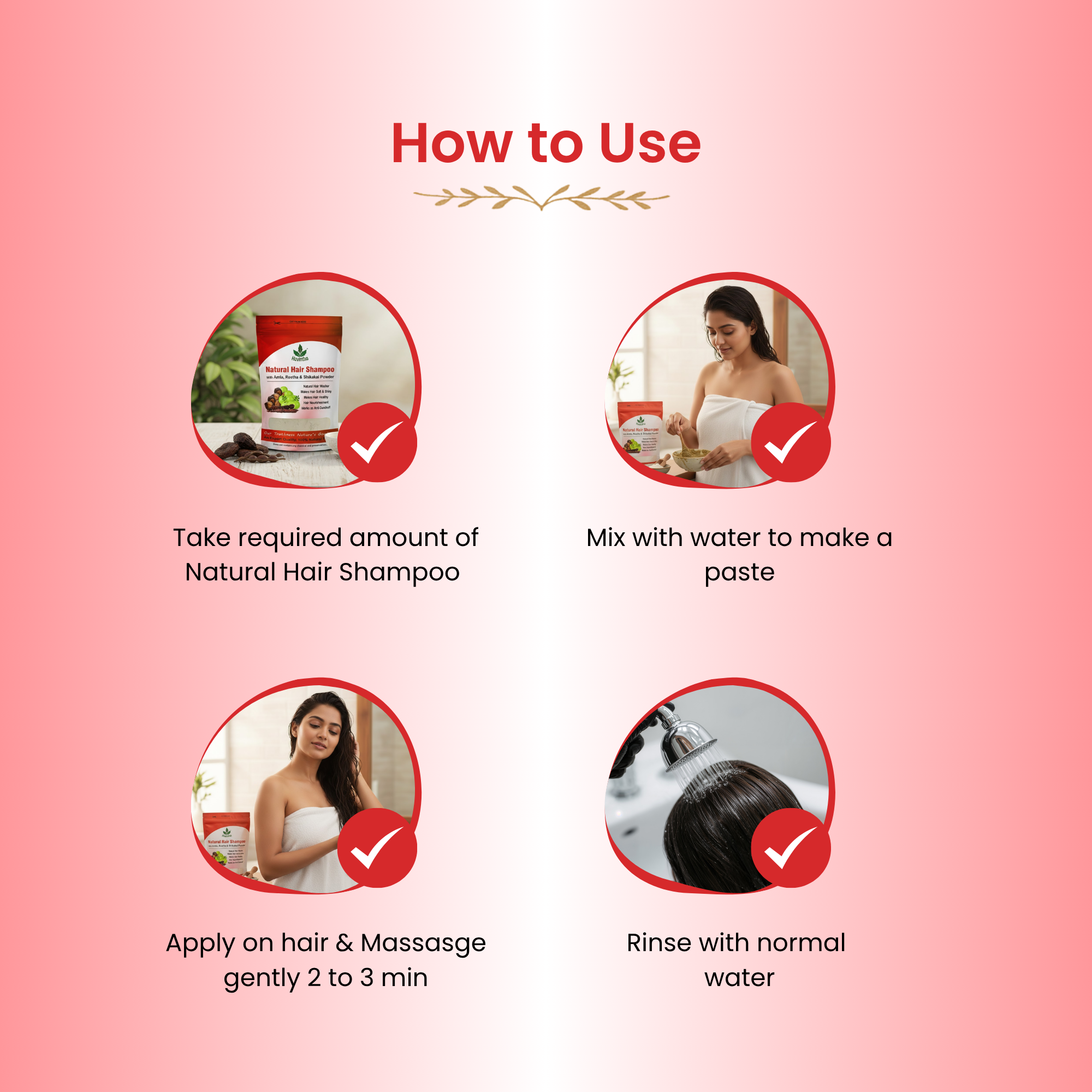 Amla Reetha Shikakai Powder Natural Hair Shampoo for Hair - 227 Grams