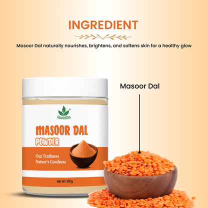 Havintha Masoor Dal Powder 100g | Natural Red Lentil Face Pack | Skin Glow &amp; Care