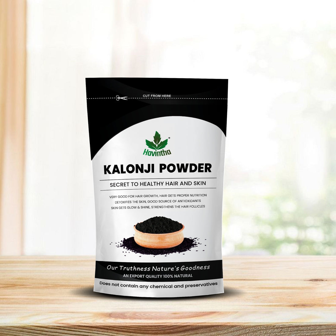 Havintha Kalonji Powder 227g | Chemical-Free Black Seed Powder for Hair Strength, Split Ends Repair &amp; Daily Wellness