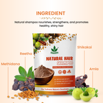 Natural Hair Shampoo with Methi Dana, Amla, Reetha & Shikakai – Fights Hair Fall & Promotes New Hair Growth |Men & Women (227g)