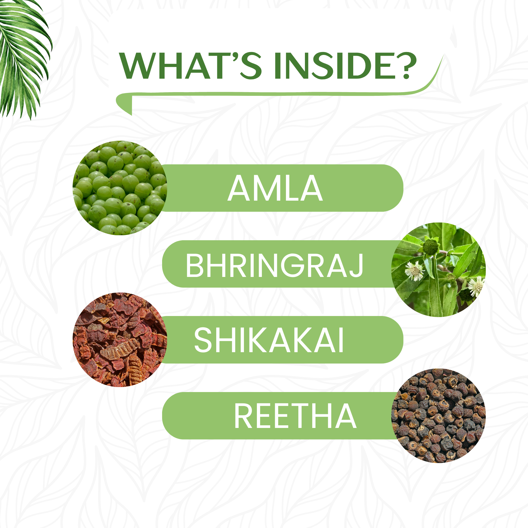 Havintha Amla Reetha Shikakai &amp; Bhringraj Powder For Hair - Each 227 Grams (Combo Pack of 4)