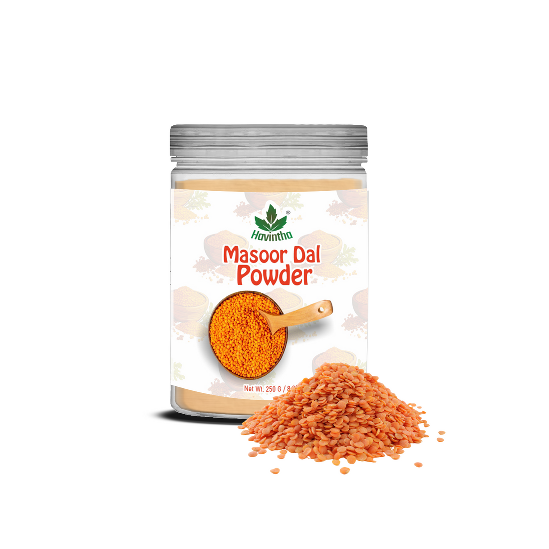 Havintha Masoor Dal Powder | For Glowing Skin | Good For All Skin Type | 250 Grams (JAR)