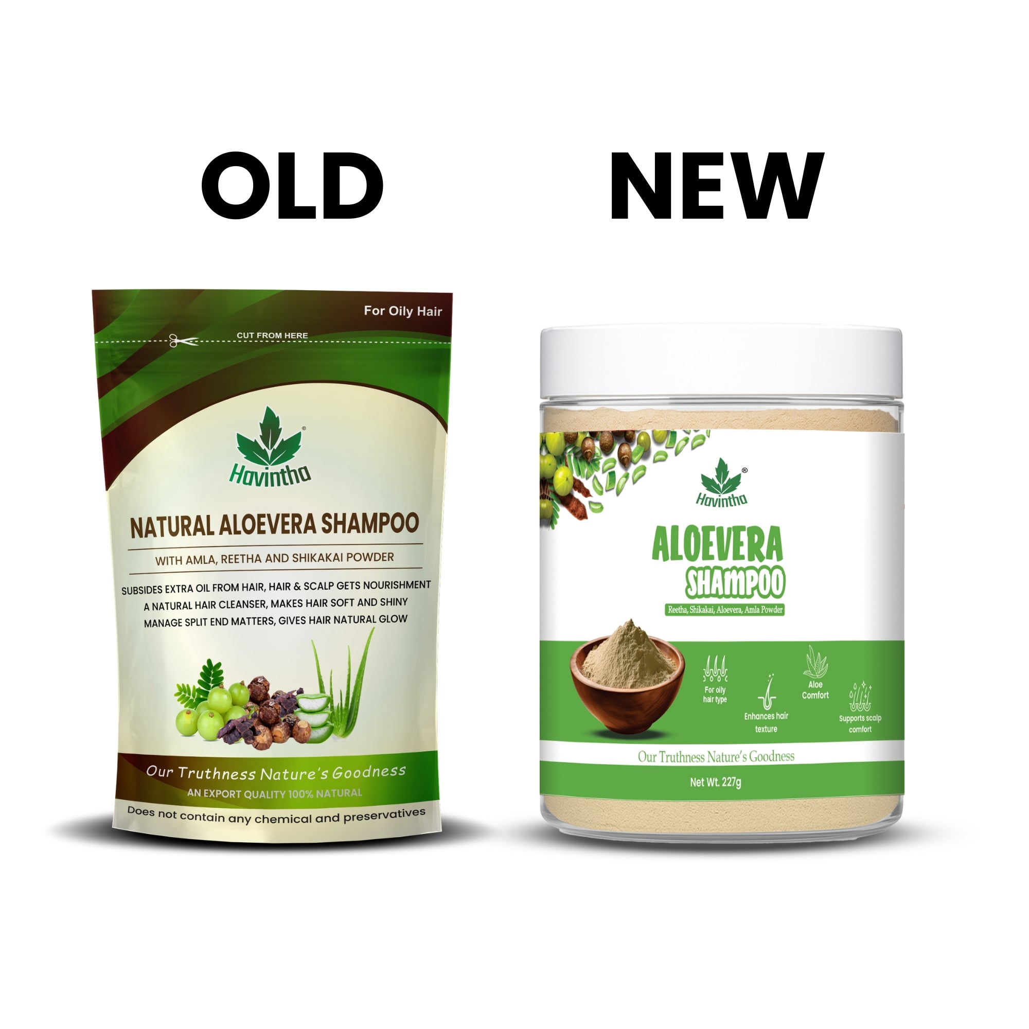 Natural Aloevera Powder Shampoo | for Oily Hair | Men &amp; Women (227g)